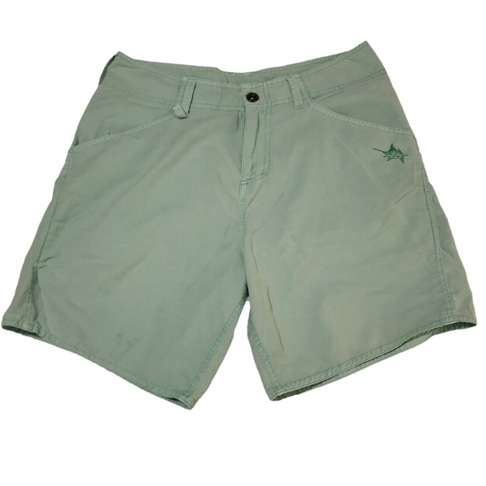 Guy Harvey Fishing Shorts Hybrid Quick Dry Lightweight Green‎ Size 30